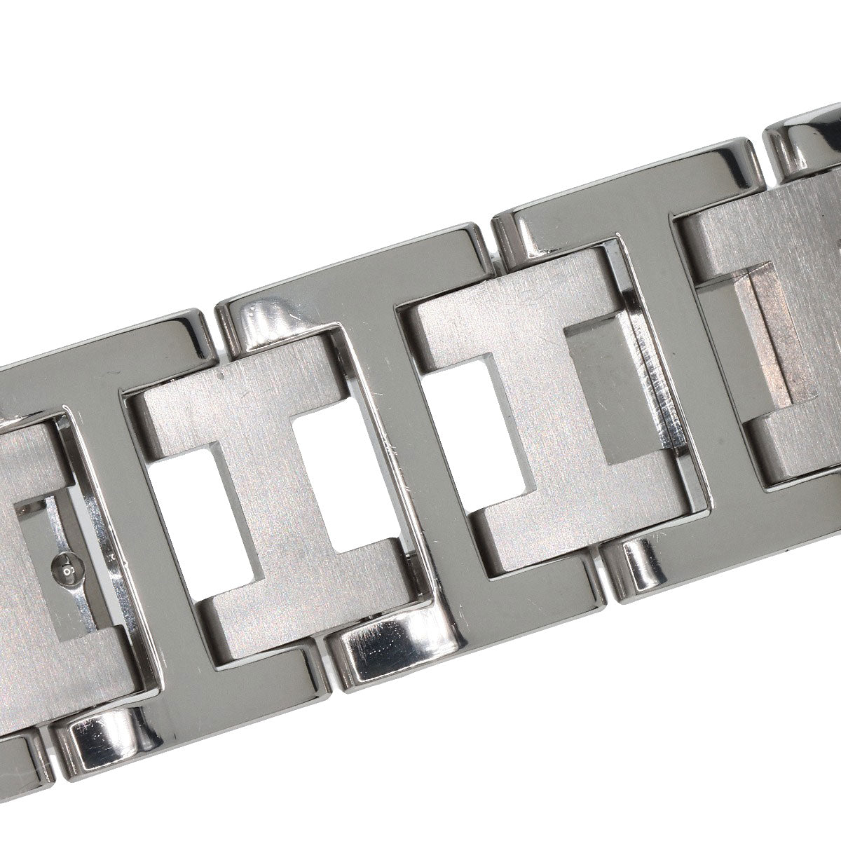 HERMES Watches Quartz CL1.310 Stainless Steel , Stainless Steel Silver Clipper Chronograph New Buckle white dial Women Used