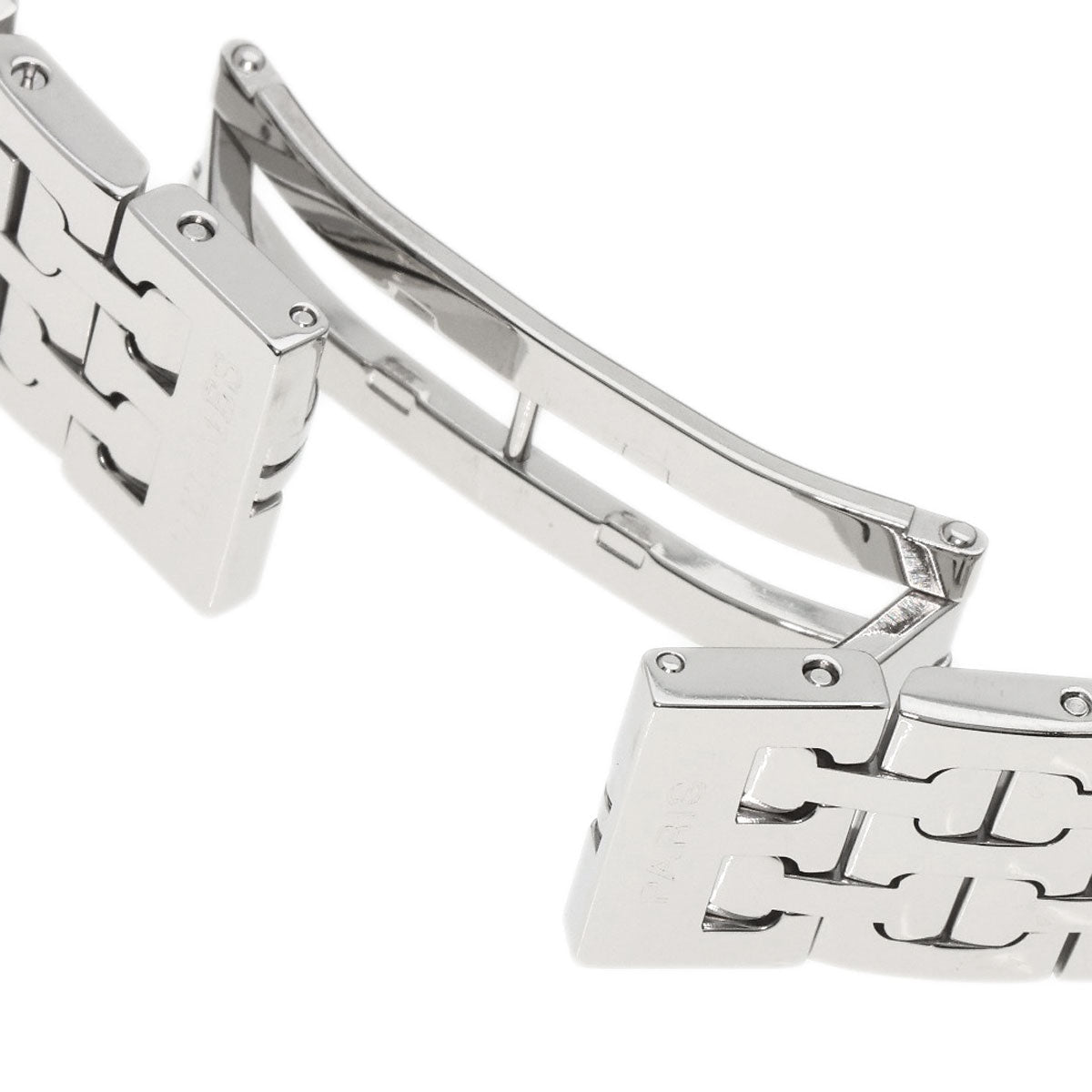 HERMES Watches Quartz HH1.210 Stainless Steel , Stainless Steel Silver H watch black dial Women Used