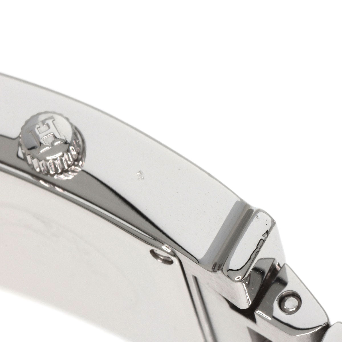 HERMES Watches Quartz HH1.210 Stainless Steel , Stainless Steel Silver H watch black dial Women Used