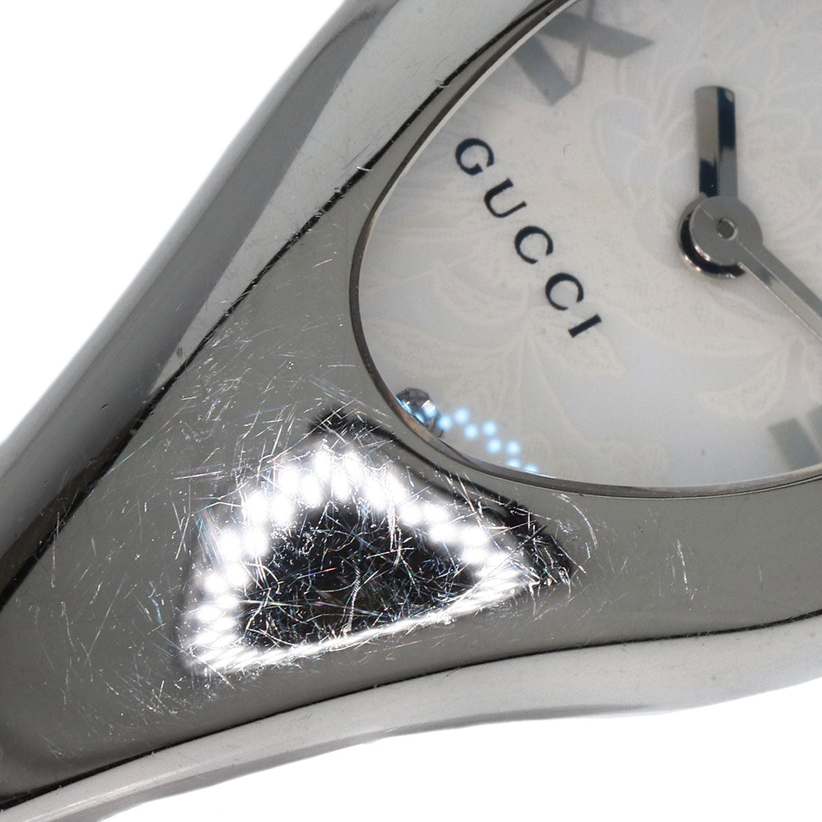 GUCCI Watches Quartz YA103526 Stainless Steel , Stainless Steel Silver Horsebit bangle white dial Women Used