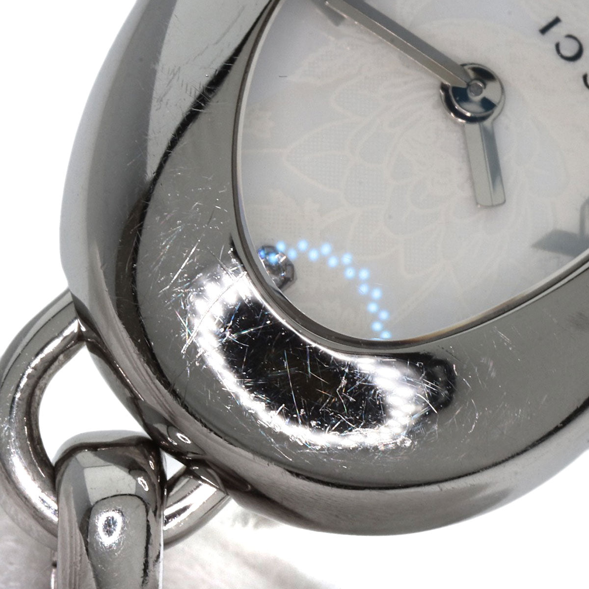 GUCCI Watches Quartz YA103526 Stainless Steel , Stainless Steel Silver Horsebit bangle white dial Women Used