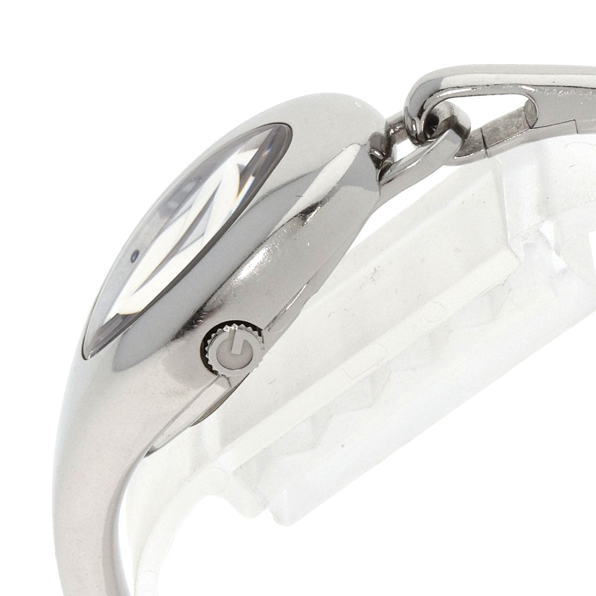 GUCCI Watches Quartz YA103526 Stainless Steel , Stainless Steel Silver Horsebit bangle white dial Women Used