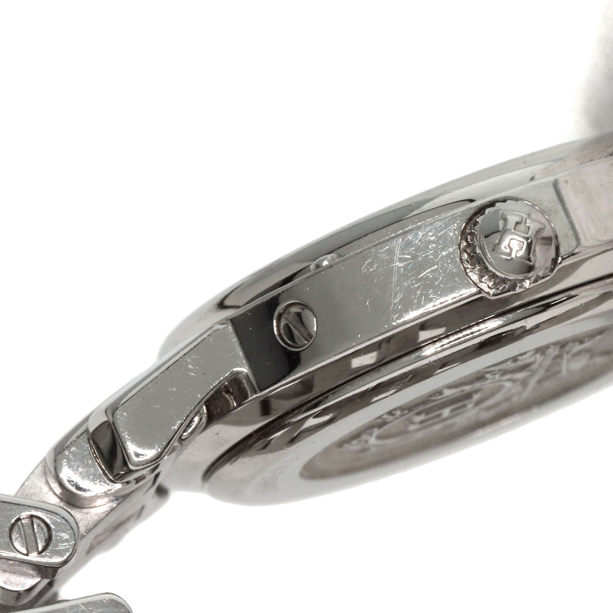 HERMES Watches Quartz CL4.210 Stainless Steel , Stainless Steel Silver Clipper black dial Women Used