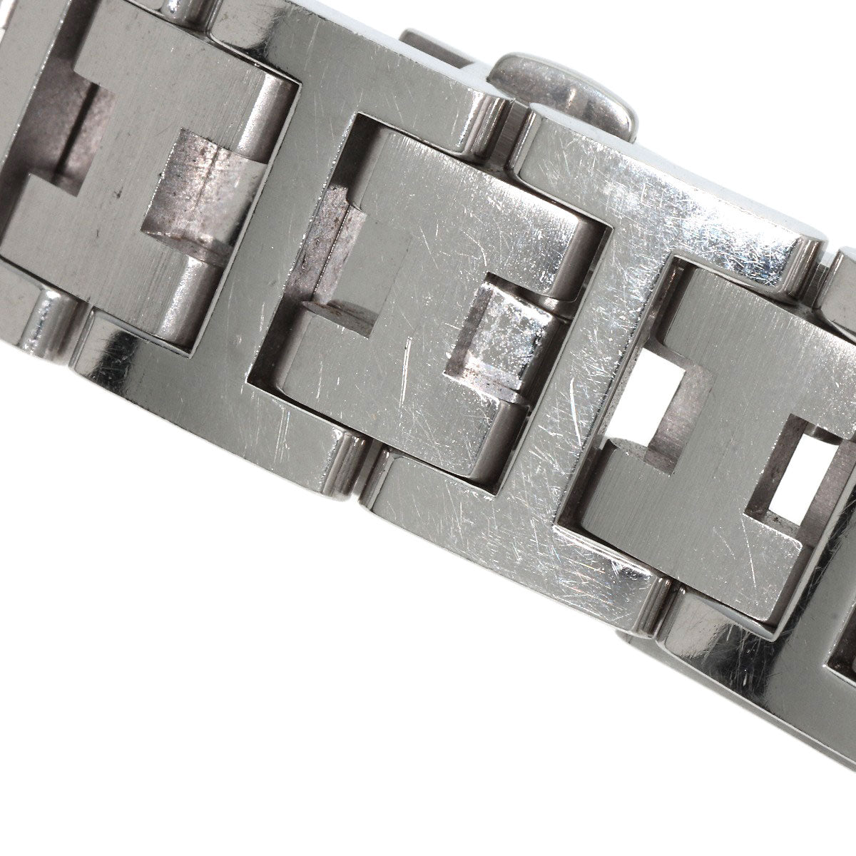 HERMES Watches Quartz CL4.210 Stainless Steel , Stainless Steel Silver Clipper black dial Women Used