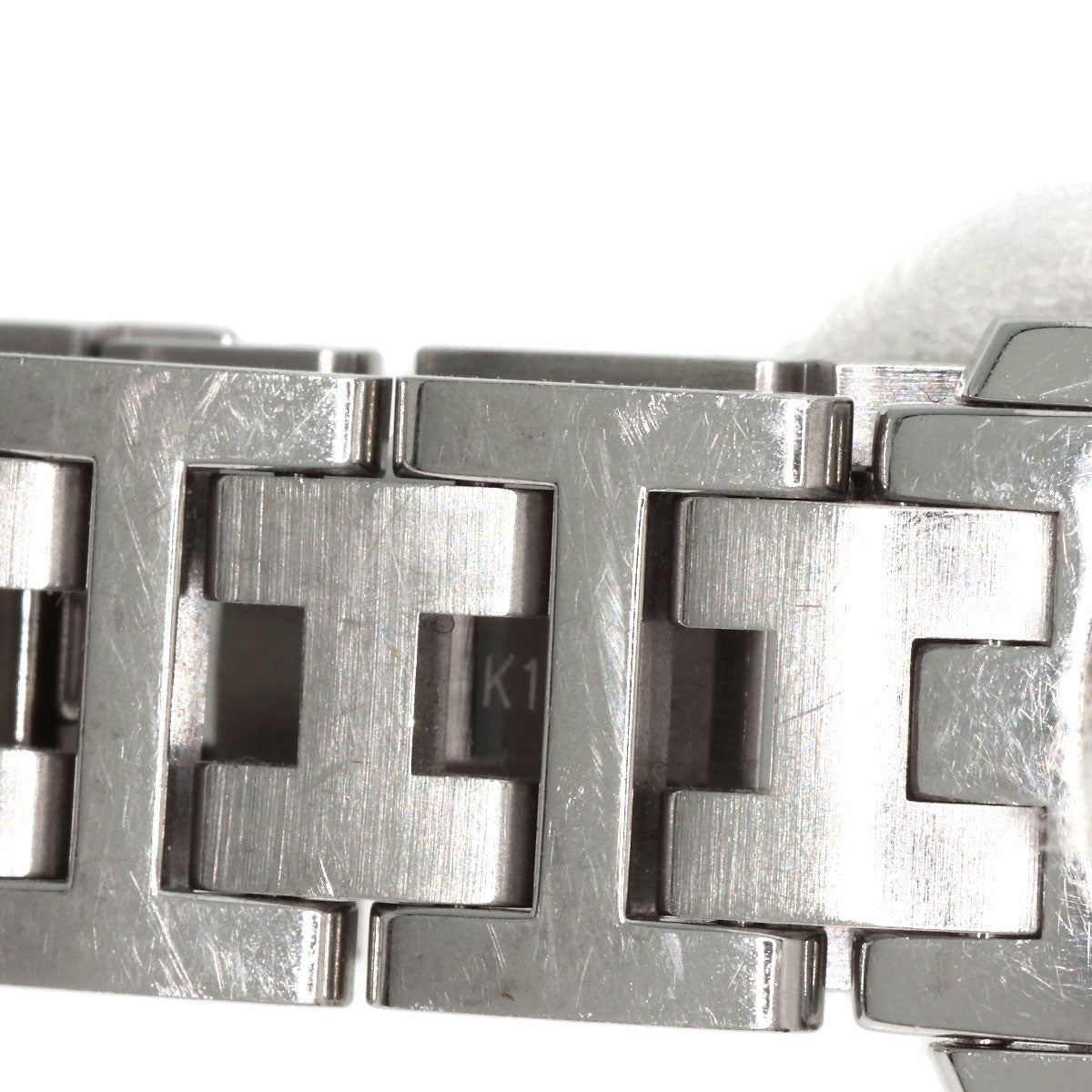 HERMES Watches Quartz CL4.210 Stainless Steel , Stainless Steel Silver Clipper black dial Women Used