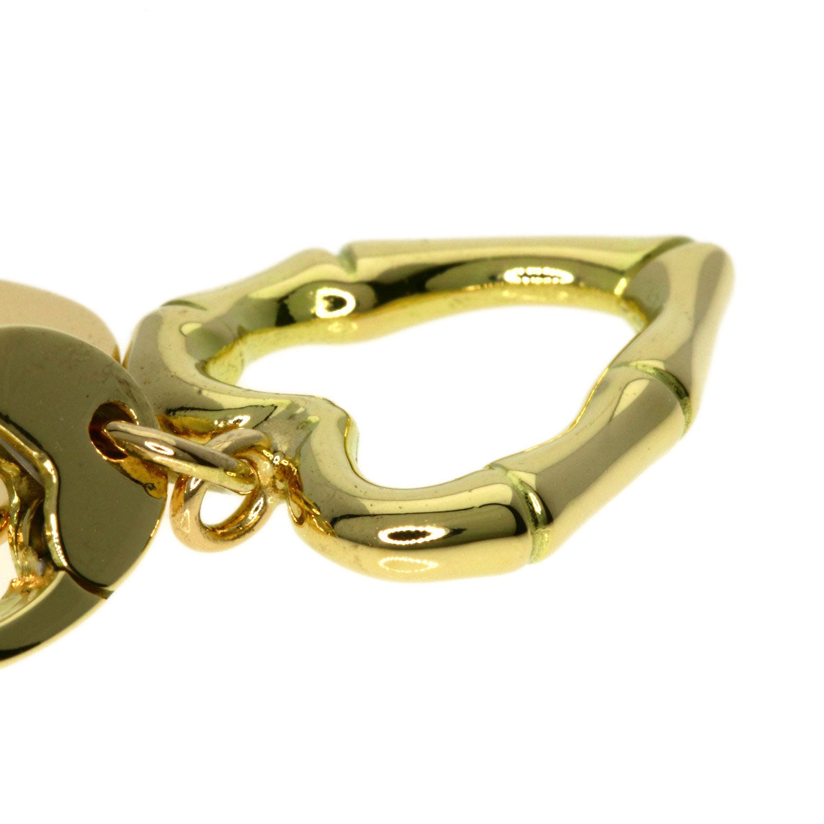 GUCCI Pendant top 18K Yellow Gold gold Heart Double Charm GINZA 2006