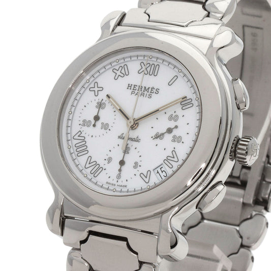 HERMES Watches Mechanical Automatic KP1.910 Stainless Steel , Stainless Steel Silver Ke Plat white dial mens Used