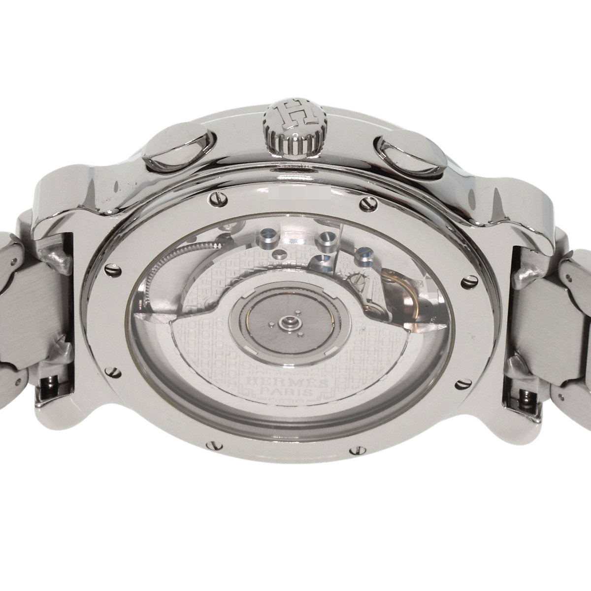HERMES Watches Mechanical Automatic KP1.910 Stainless Steel , Stainless Steel Silver Ke Plat white dial mens Used