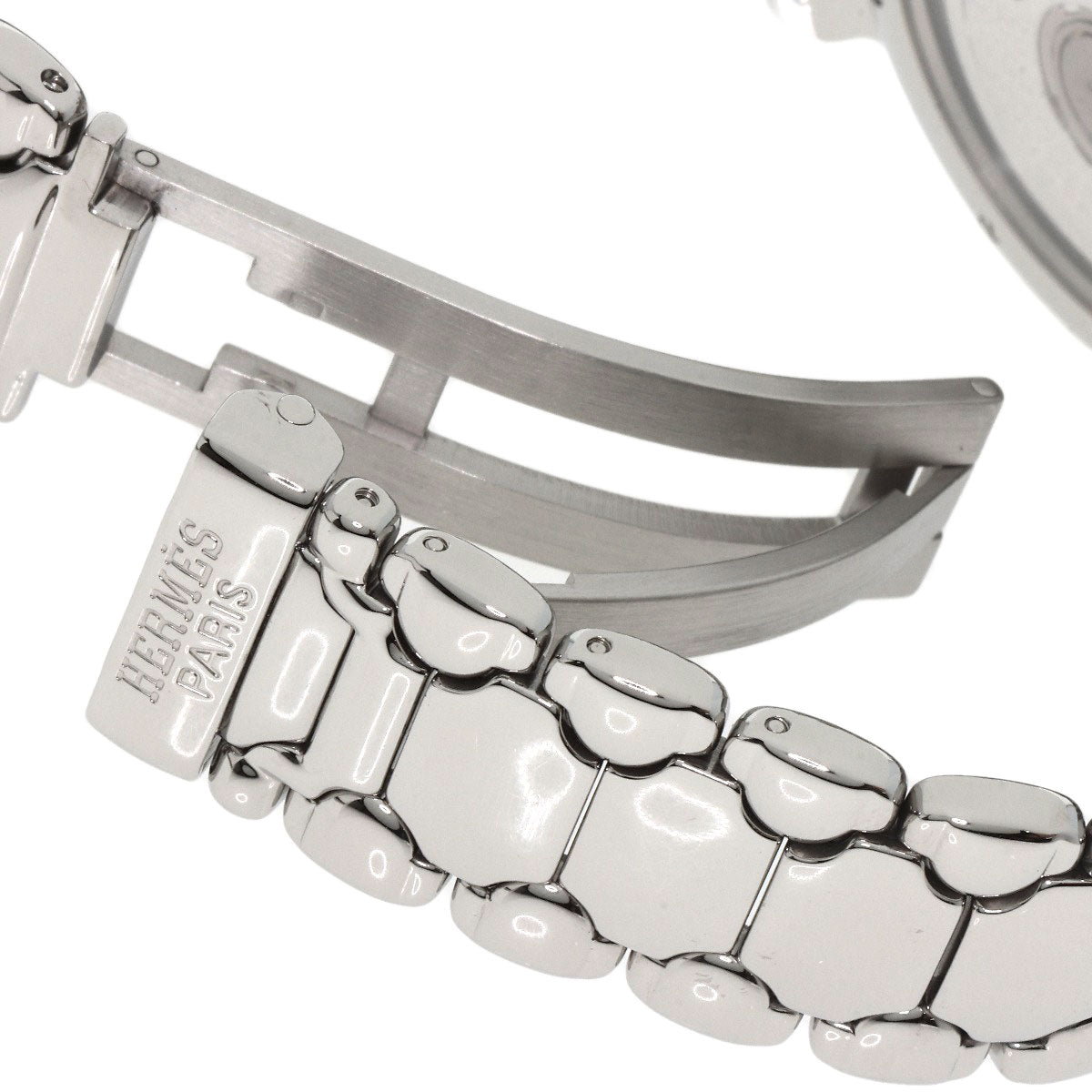 HERMES Watches Mechanical Automatic KP1.910 Stainless Steel , Stainless Steel Silver Ke Plat white dial mens Used
