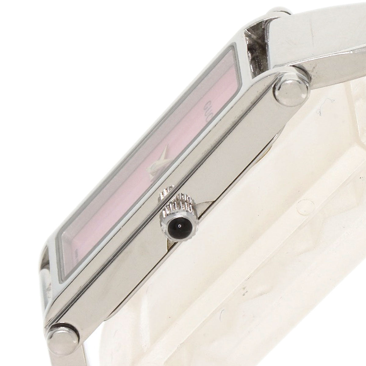 GUCCI Watches Quartz 1500L Stainless Steel Silver Square face Pink shell dial