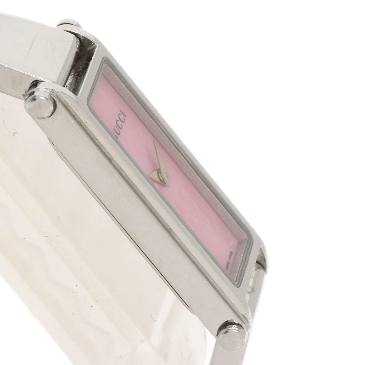 GUCCI Watches Quartz 1500L Stainless Steel Silver Square face Pink shell dial