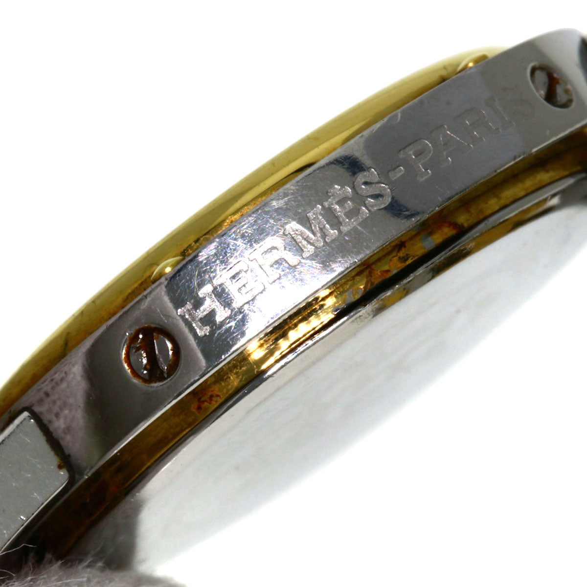 HERMES Watches Quartz Stainless Steel , SSxGP gold Clipper white dial Women Used