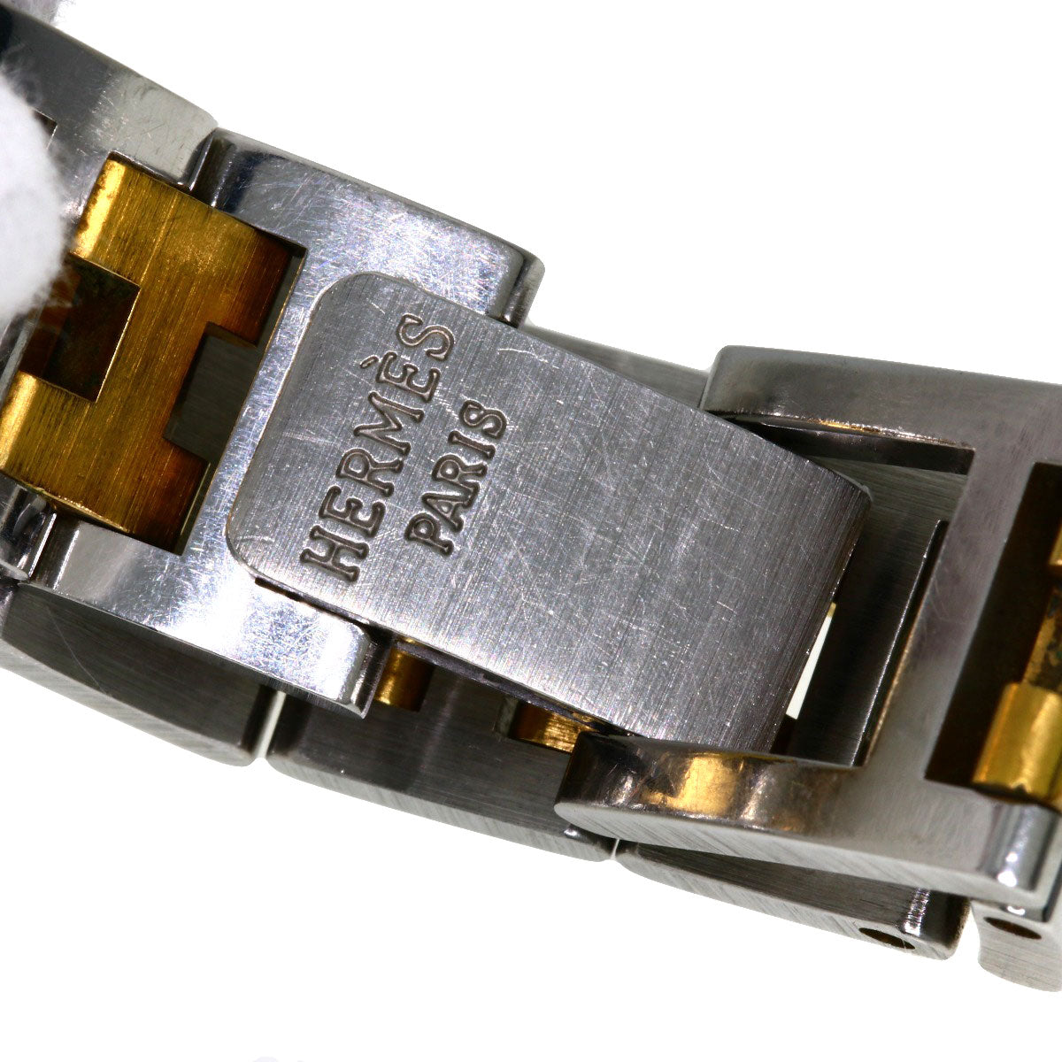 HERMES Watches Quartz Stainless Steel , SSxGP gold Clipper white dial Women Used