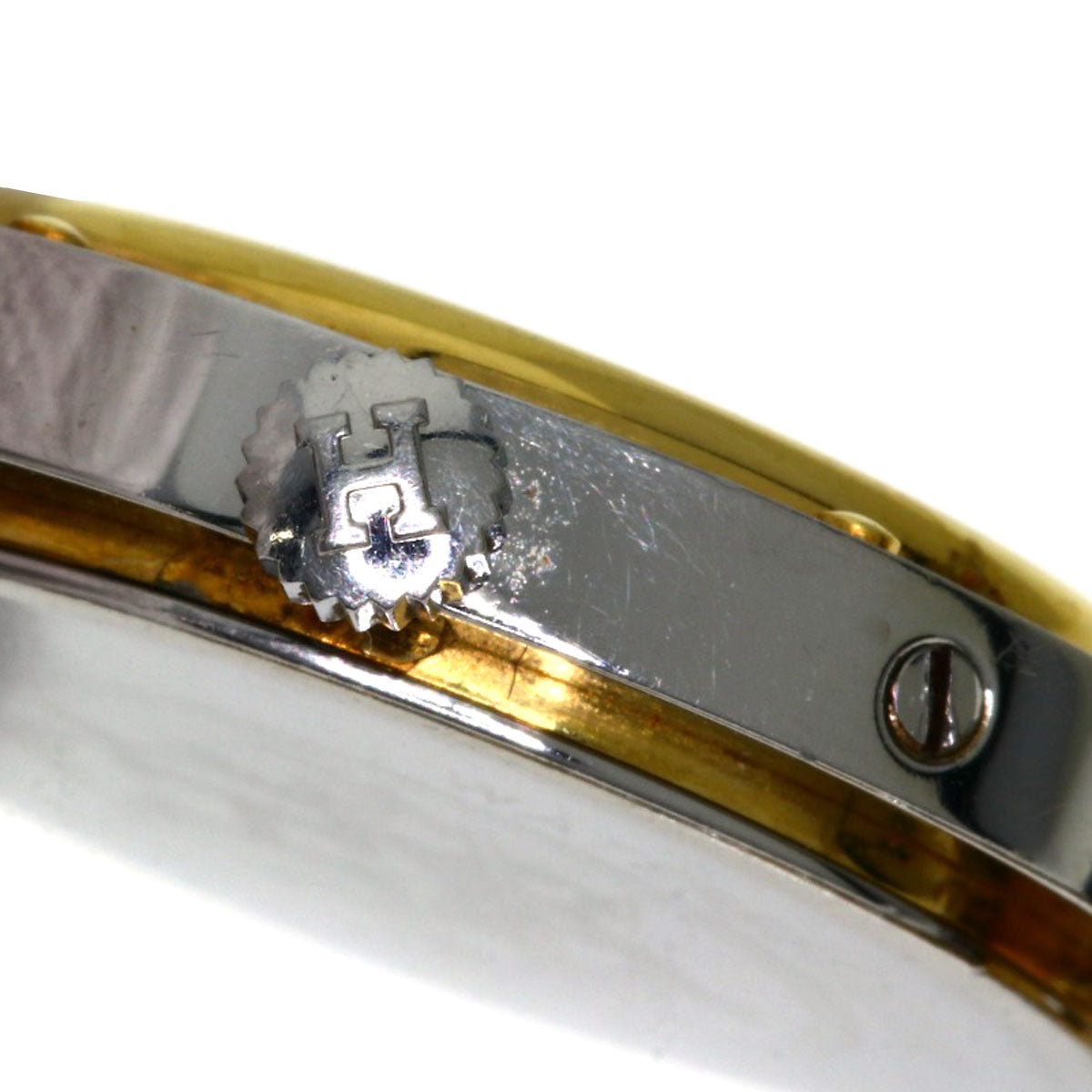HERMES Watches Quartz Stainless Steel , SSxGP gold Clipper white dial Women Used