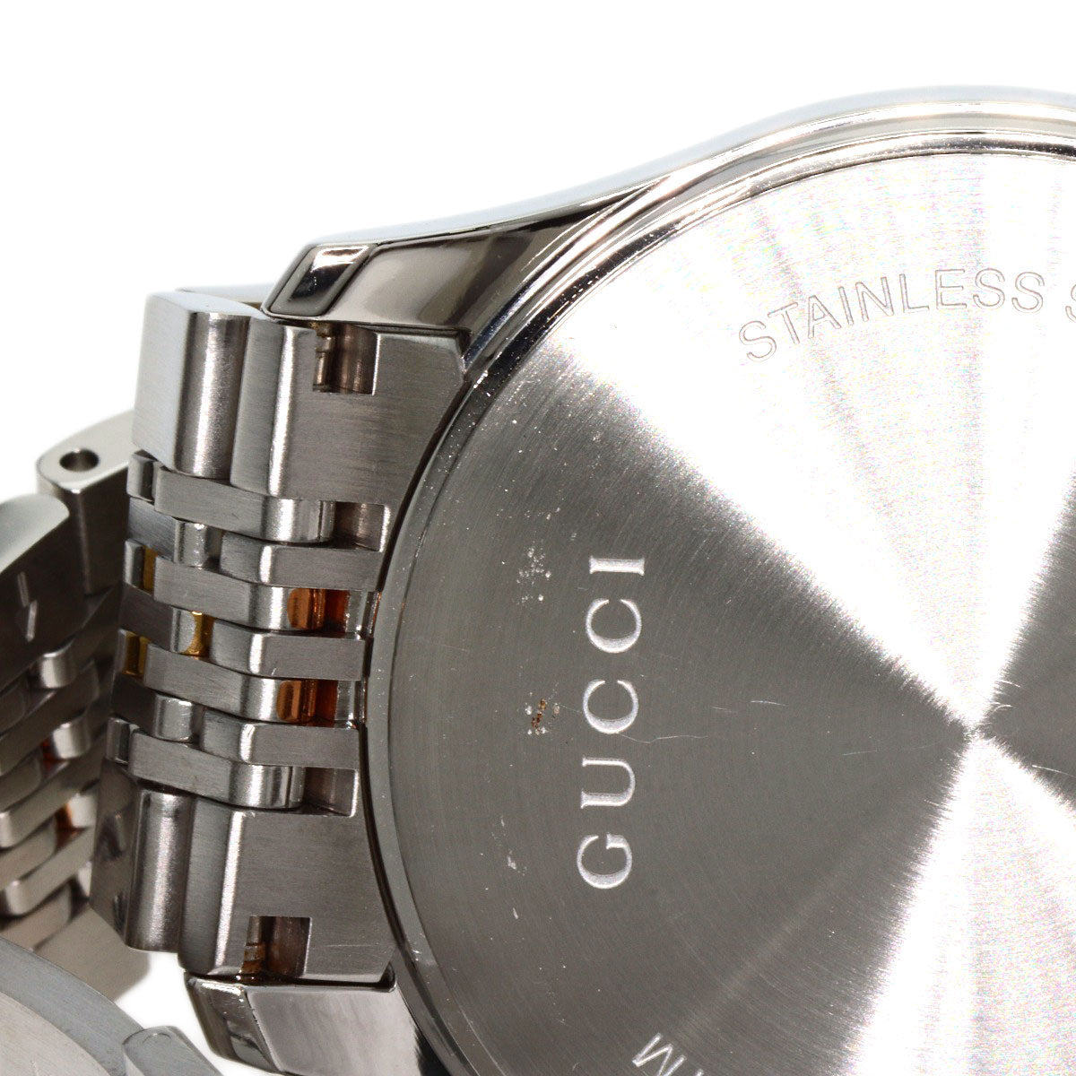 GUCCI Watches Quartz 126.4 Stainless Steel , PGP gold G timeless black dial mens Used