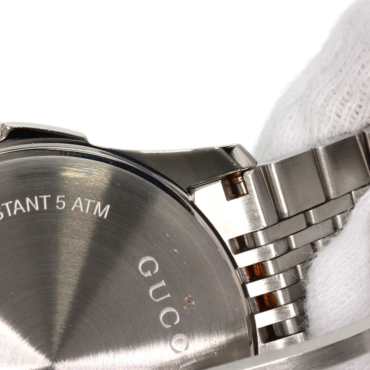 GUCCI Watches Quartz 126.4 Stainless Steel , PGP gold G timeless black dial mens Used