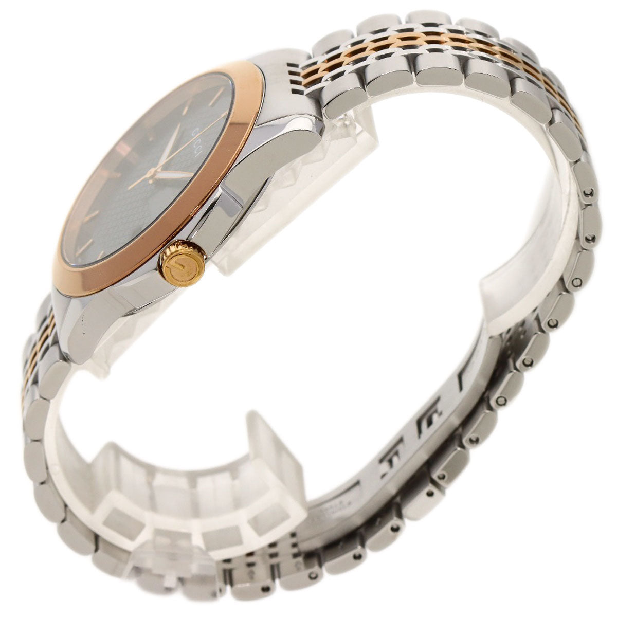 GUCCI Watches Quartz 126.4 Stainless Steel , PGP gold G timeless black dial mens Used