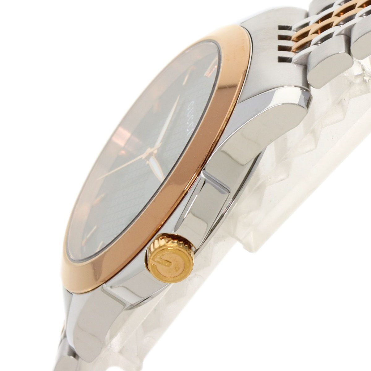 GUCCI Watches Quartz 126.4 Stainless Steel , PGP gold G timeless black dial mens Used