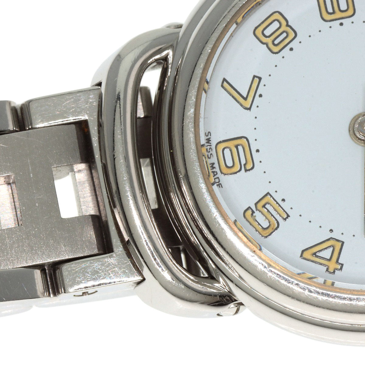 HERMES Watches Quartz PU2.210 Stainless Steel Silver Pullman white dial