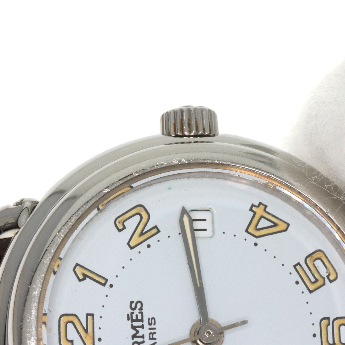 HERMES Watches Quartz PU2.210 Stainless Steel Silver Pullman white dial