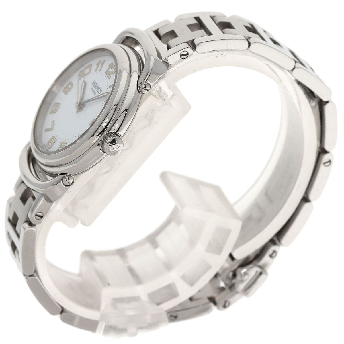 HERMES Watches Quartz PU2.210 Stainless Steel Silver Pullman white dial