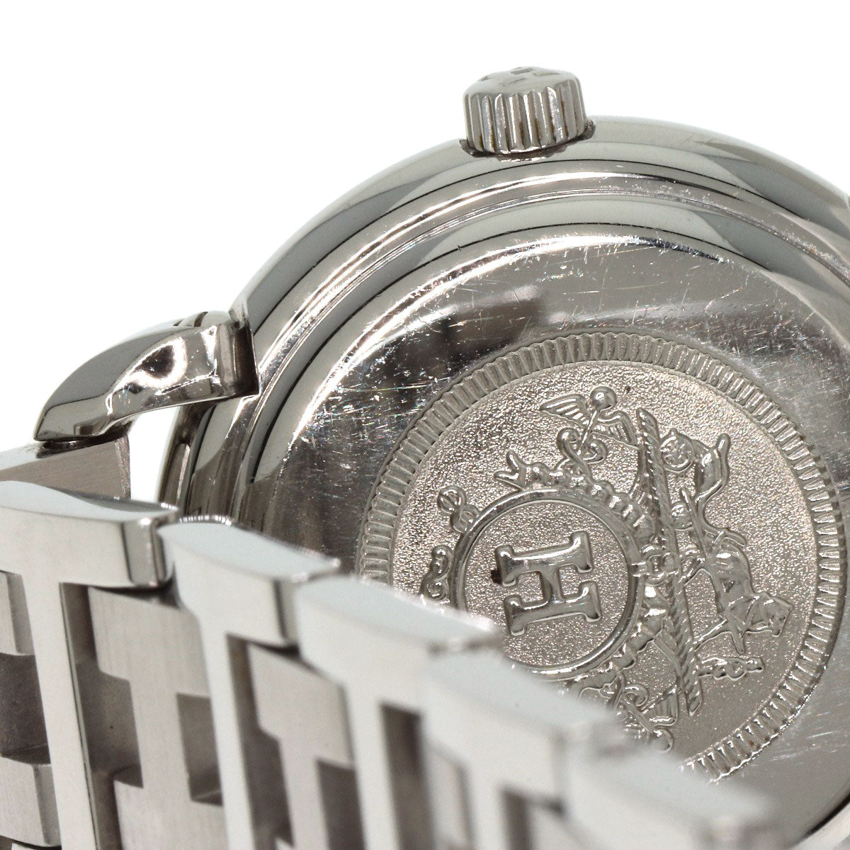 HERMES Watches Quartz PU2.210 Stainless Steel Silver Pullman white dial