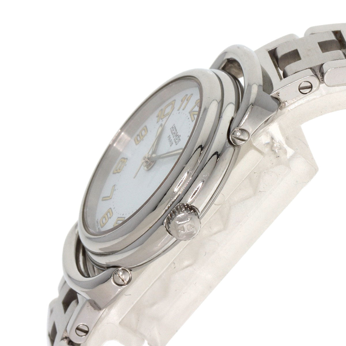 HERMES Watches Quartz PU2.210 Stainless Steel Silver Pullman white dial