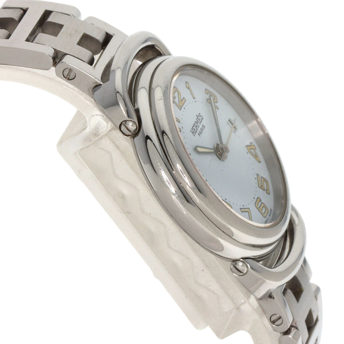 HERMES Watches Quartz PU2.210 Stainless Steel Silver Pullman white dial