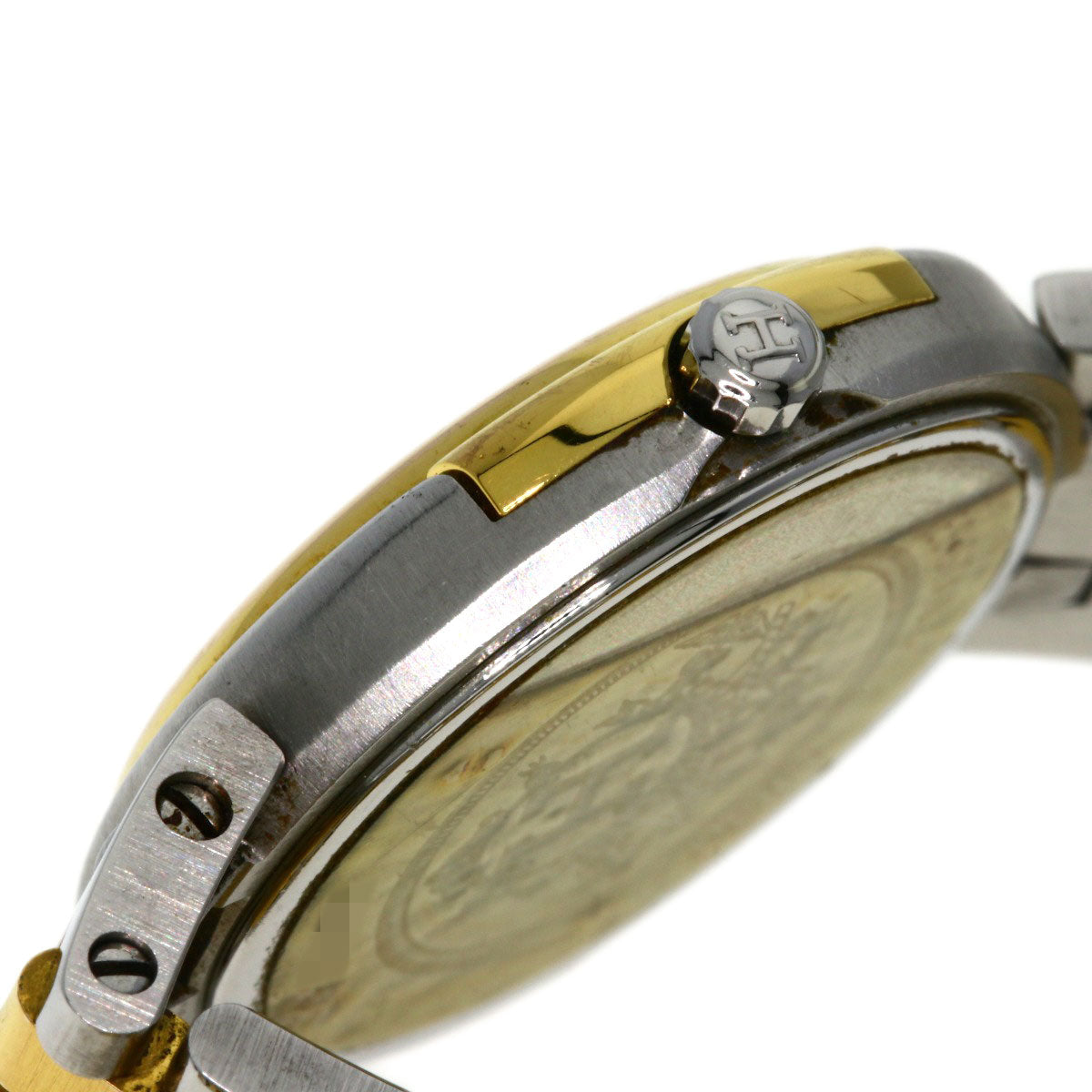 HERMES Watches Quartz Stainless Steel, Combination Silver Windsor white dial Women Used