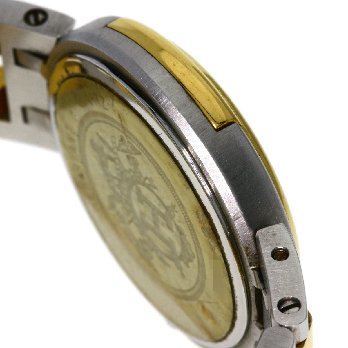 HERMES Watches Quartz Stainless Steel, Combination Silver Windsor white dial Women Used