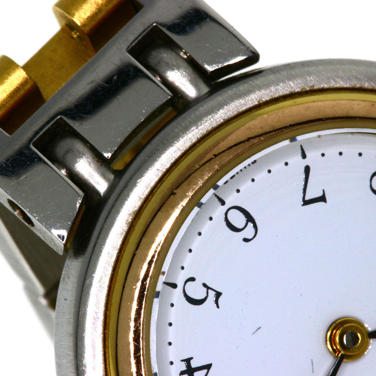HERMES Watches Quartz Stainless Steel, Combination Silver Windsor white dial Women Used