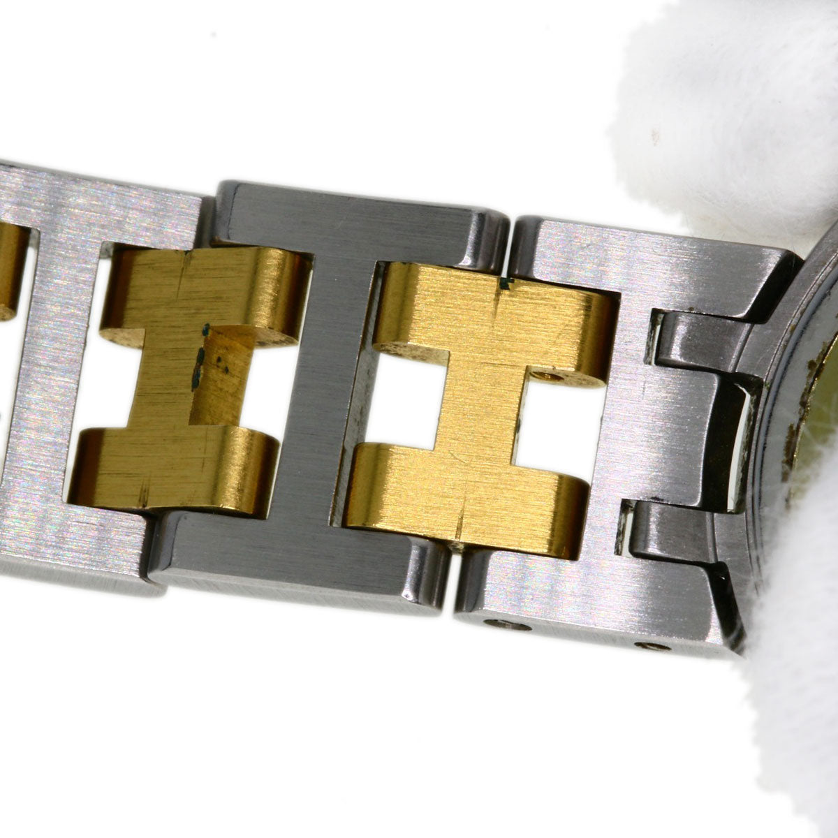 HERMES Watches Quartz Stainless Steel, Combination Silver Windsor white dial Women Used