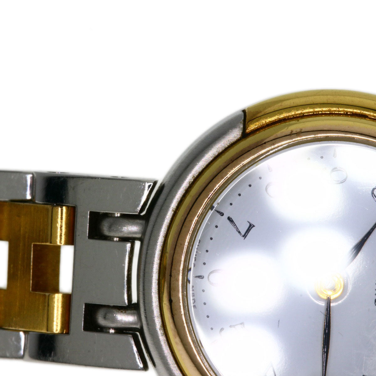 HERMES Watches Quartz Stainless Steel, Combination Silver Windsor white dial Women Used