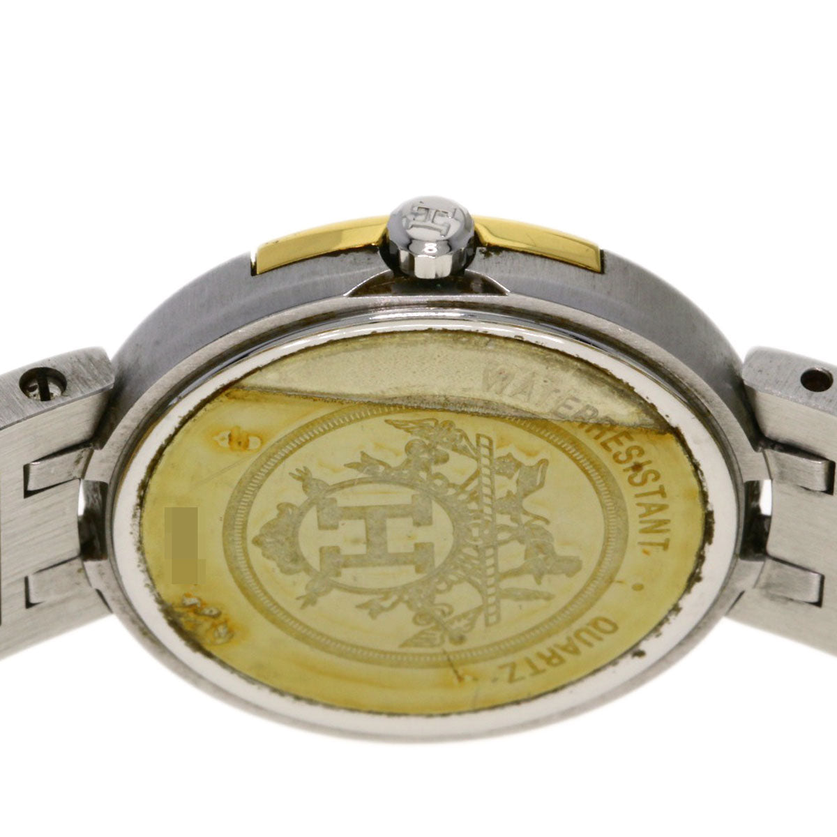 HERMES Watches Quartz Stainless Steel, Combination Silver Windsor white dial Women Used