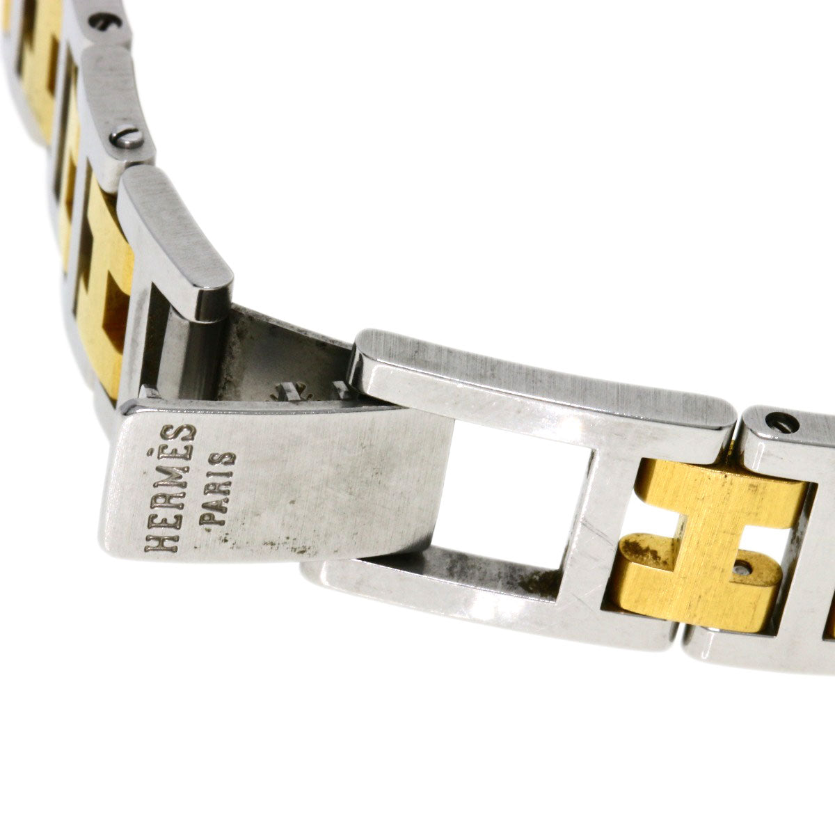 HERMES Watches Quartz Stainless Steel, Combination Silver Windsor white dial Women Used