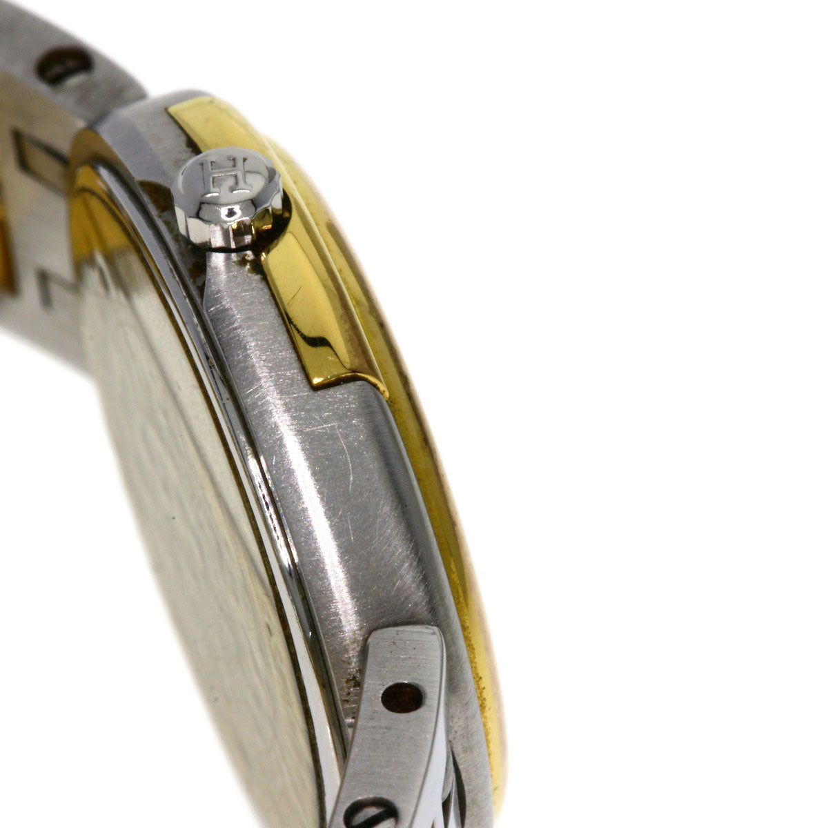HERMES Watches Quartz Stainless Steel, Combination Silver Windsor white dial Women Used