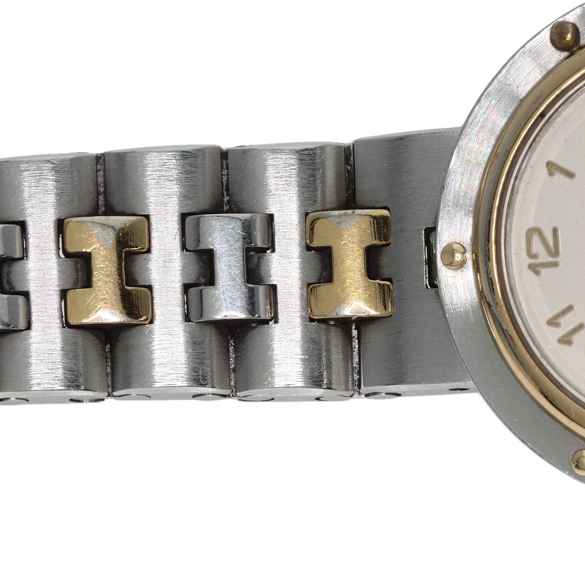 HERMES Watches Quartz Stainless Steel , SSxGP gold Olympia Ivory dial Women Used