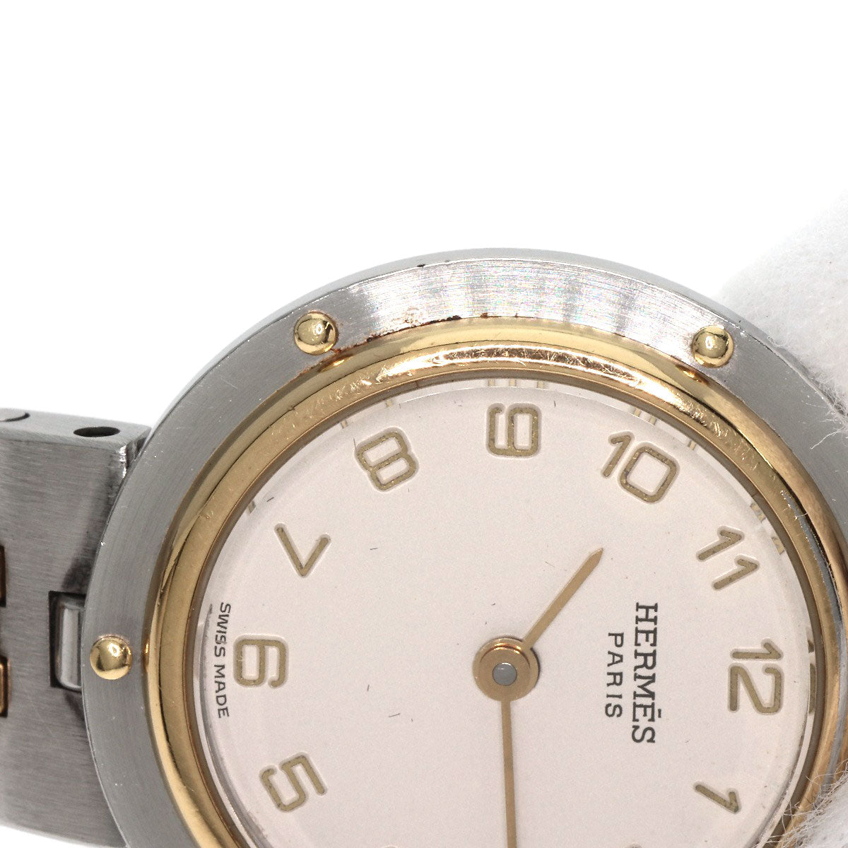 HERMES Watches Quartz Stainless Steel , SSxGP gold Olympia Ivory dial Women Used