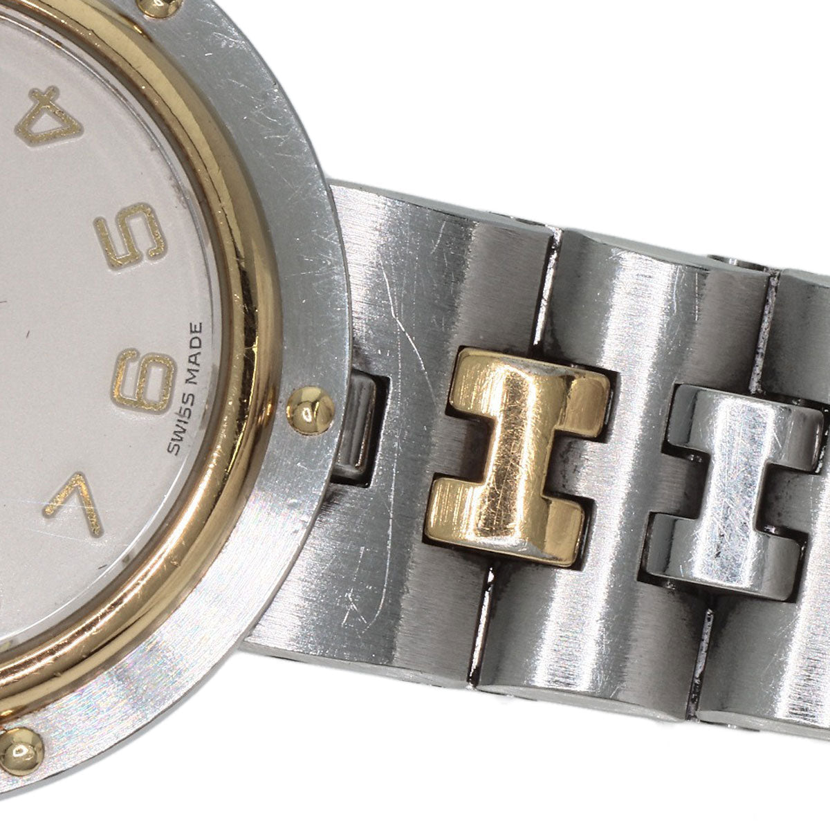 HERMES Watches Quartz Stainless Steel , SSxGP gold Olympia Ivory dial Women Used