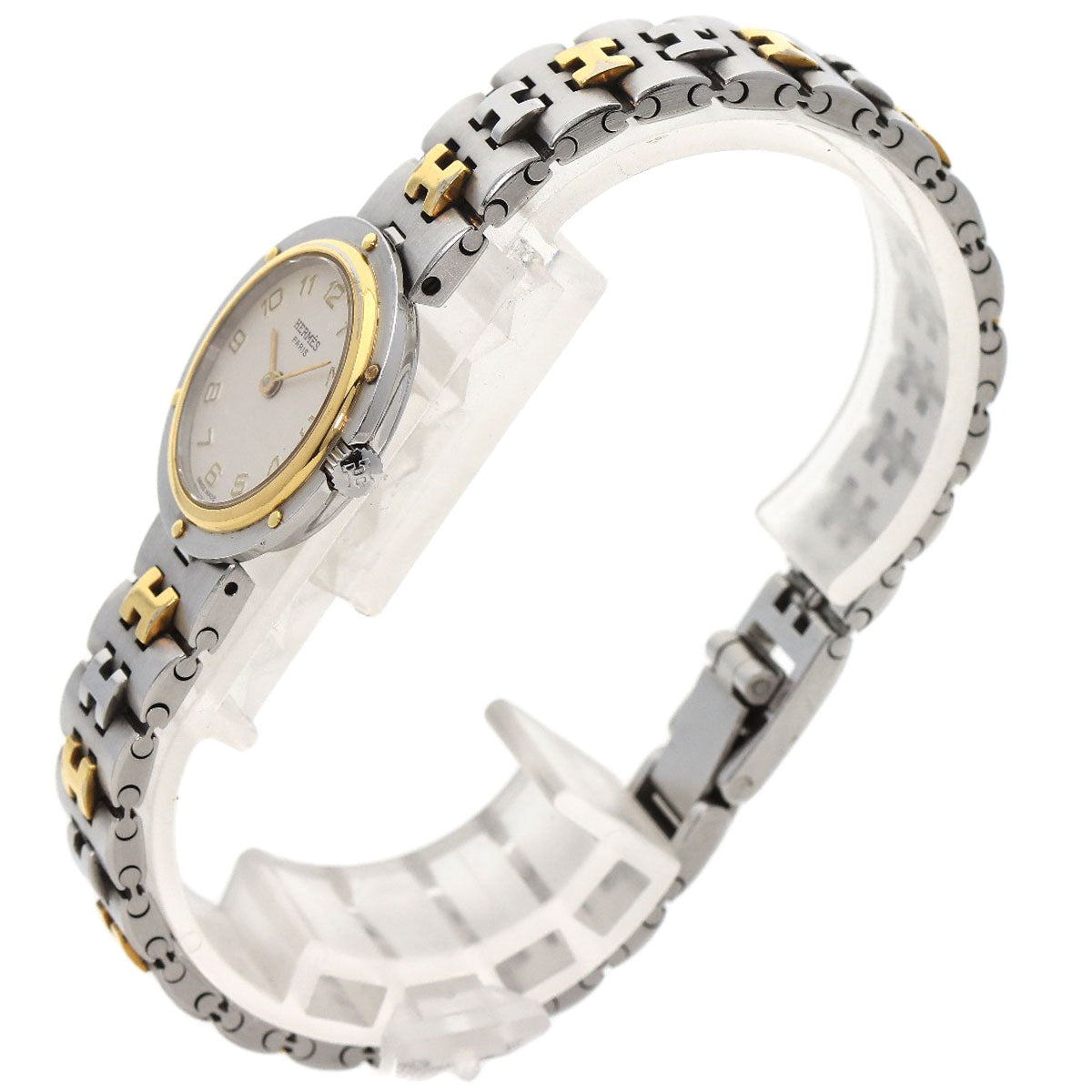 HERMES Watches Quartz Stainless Steel , SSxGP gold Olympia Ivory dial Women Used