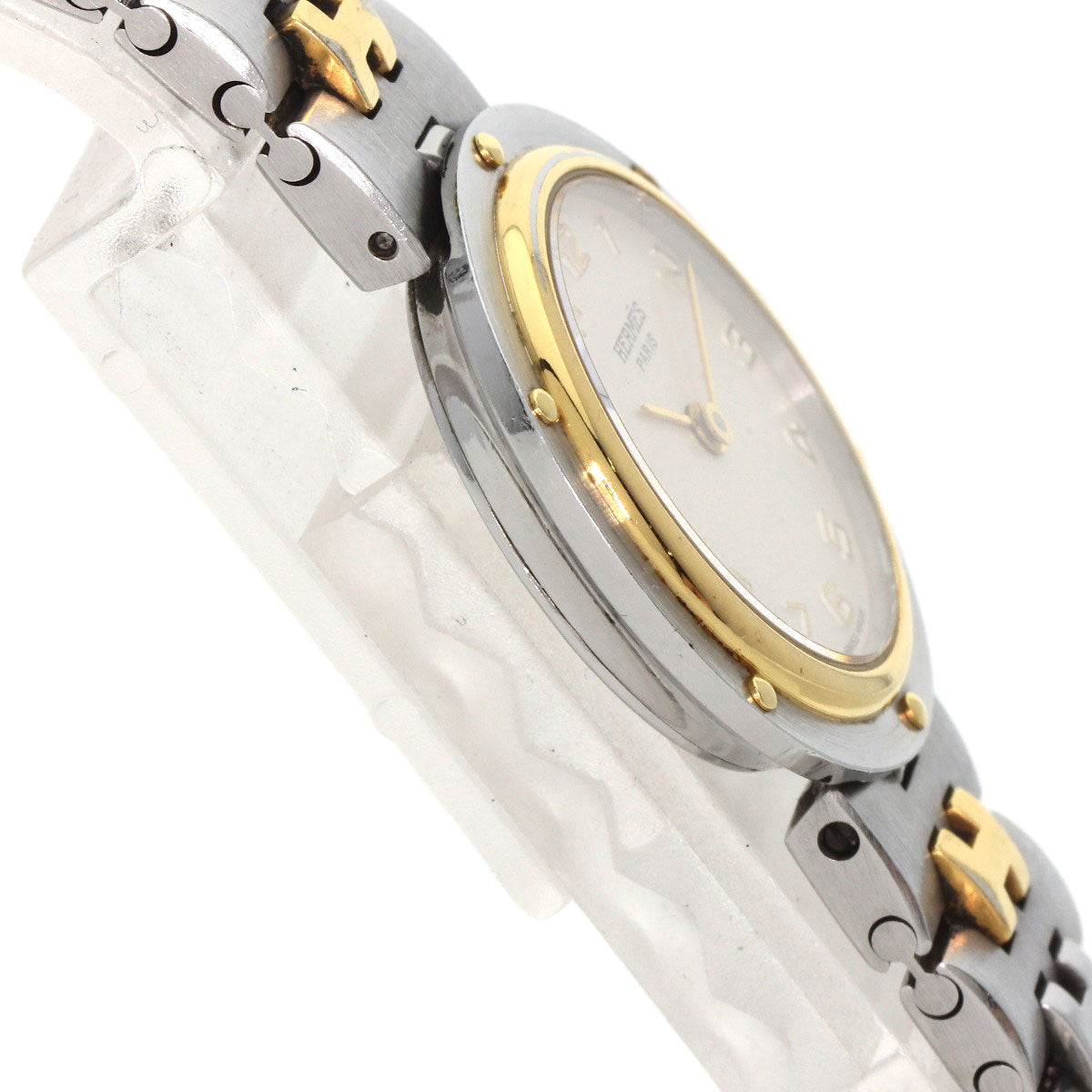 HERMES Watches Quartz Stainless Steel , SSxGP gold Olympia Ivory dial Women Used