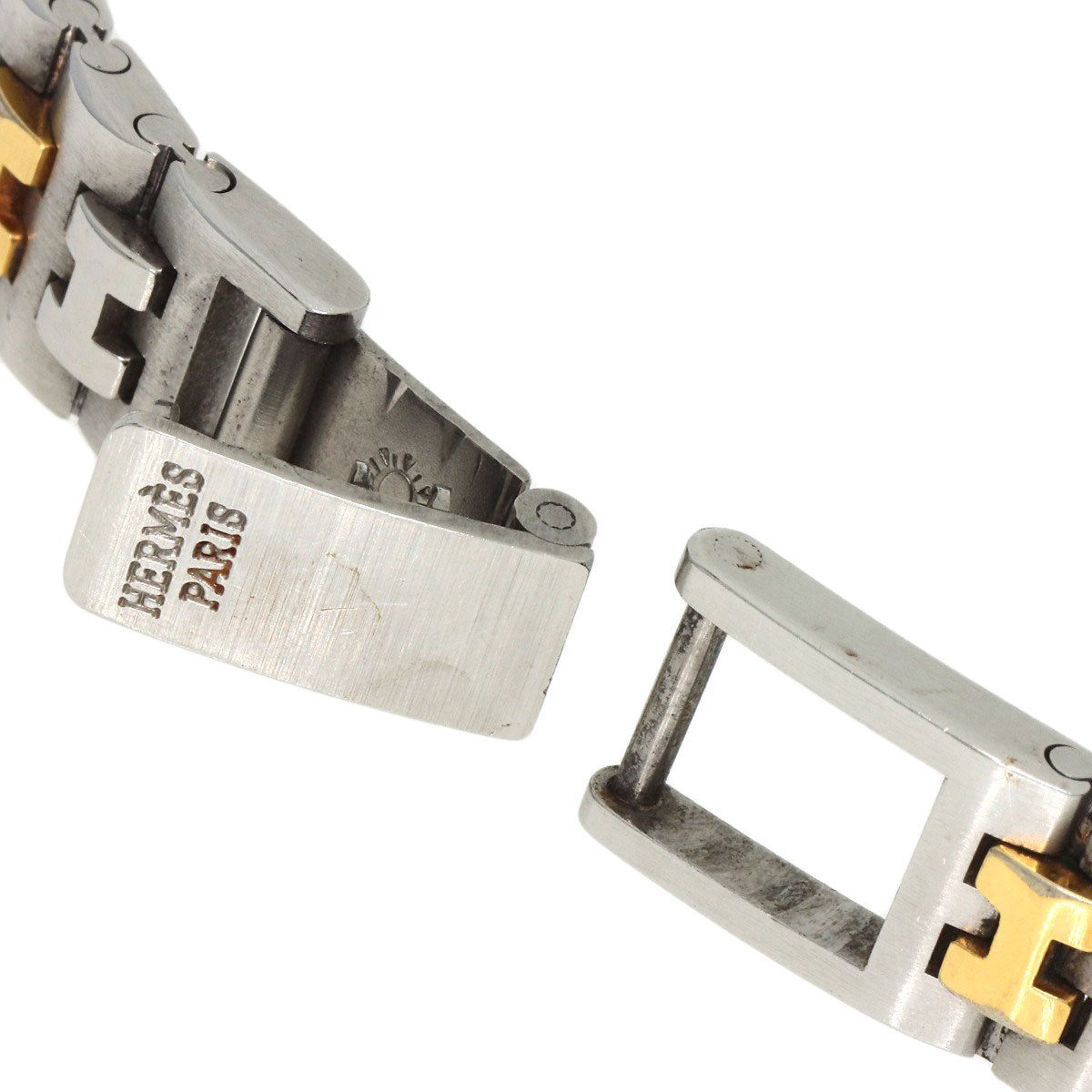 HERMES Watches Quartz Stainless Steel , SSxGP gold Olympia Ivory dial Women Used