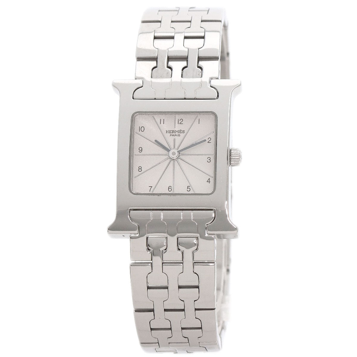 HERMES Watches Quartz HH1.210 Stainless Steel , Stainless Steel Silver H watch Silver dial Women Used