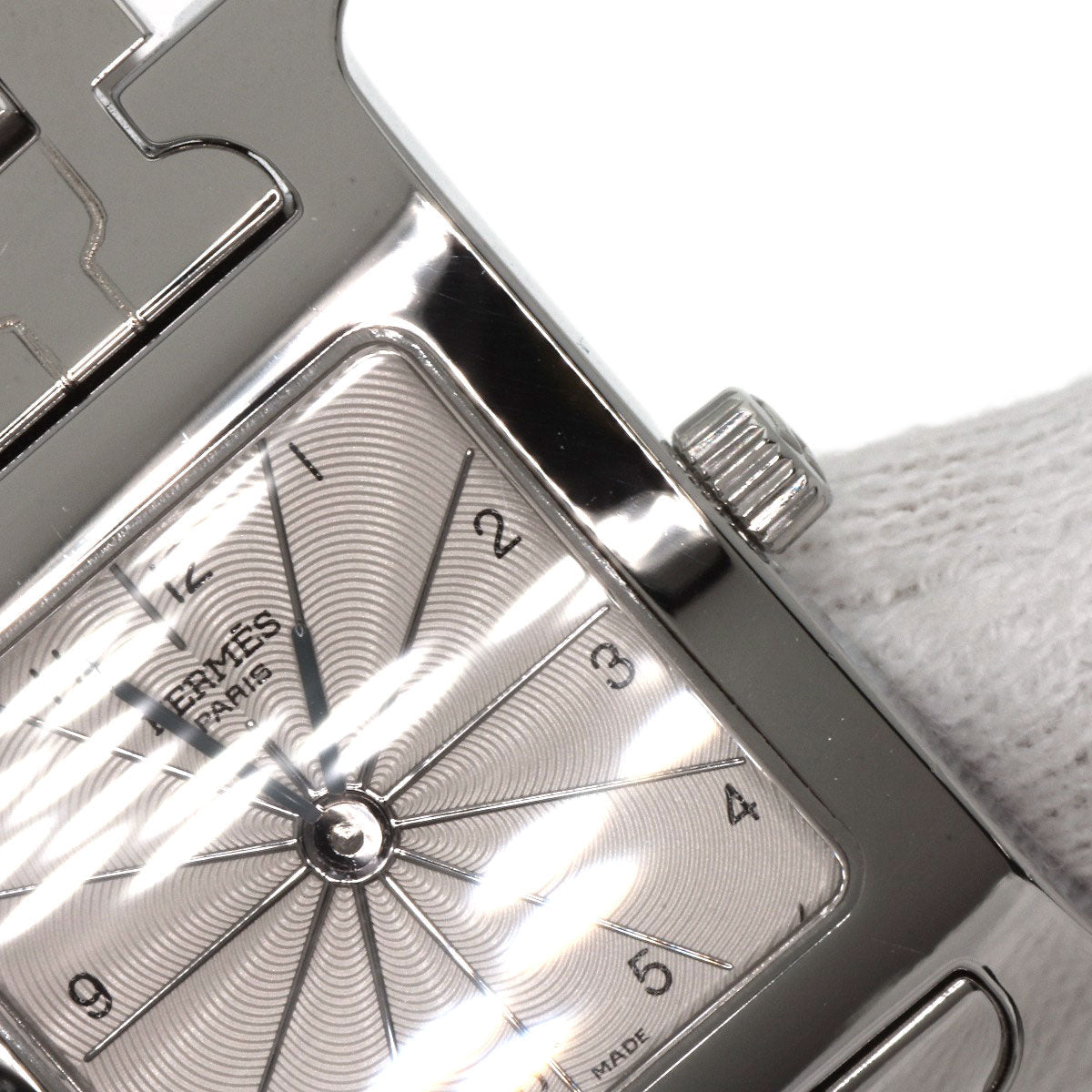 HERMES Watches Quartz HH1.210 Stainless Steel , Stainless Steel Silver H watch Silver dial Women Used