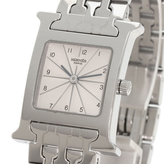 HERMES Watches Quartz HH1.210 Stainless Steel , Stainless Steel Silver H watch Silver dial Women Used