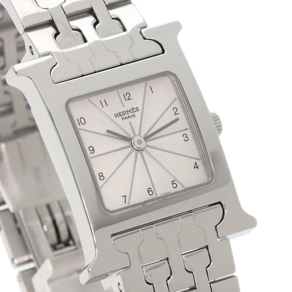 HERMES Watches Quartz HH1.210 Stainless Steel , Stainless Steel Silver H watch Silver dial Women Used