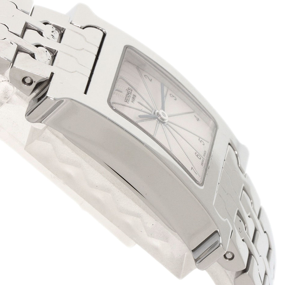 HERMES Watches Quartz HH1.210 Stainless Steel , Stainless Steel Silver H watch Silver dial Women Used