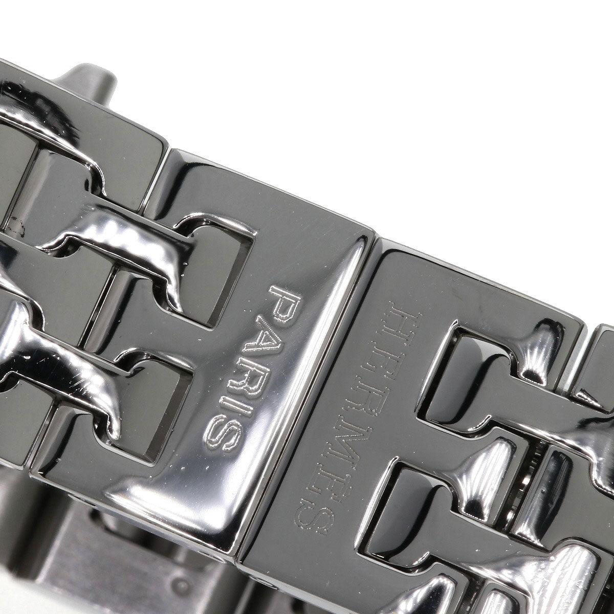 HERMES Watches Quartz HH1.230 Stainless Steel Silver H Watch Bezel Diamond Ivory dial