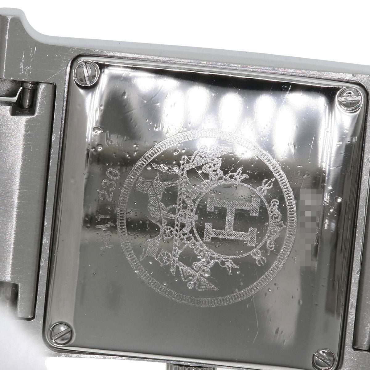HERMES Watches Quartz HH1.230 Stainless Steel Silver H Watch Bezel Diamond Ivory dial