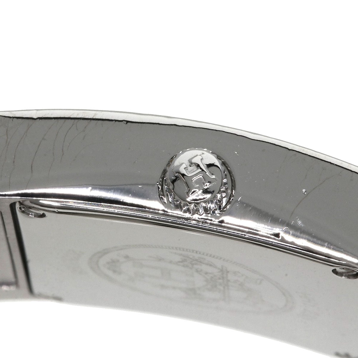 HERMES Watches Quartz HH1.230 Stainless Steel Silver H Watch Bezel Diamond Ivory dial